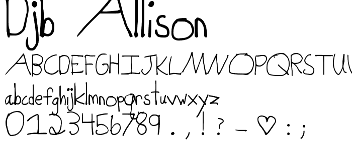 DJB ALLISON font